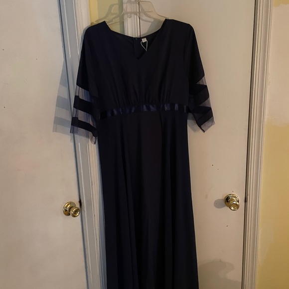 NAVY BLUE SLIGHTLY FORMAL DRESS, large - Picture 2 of 4